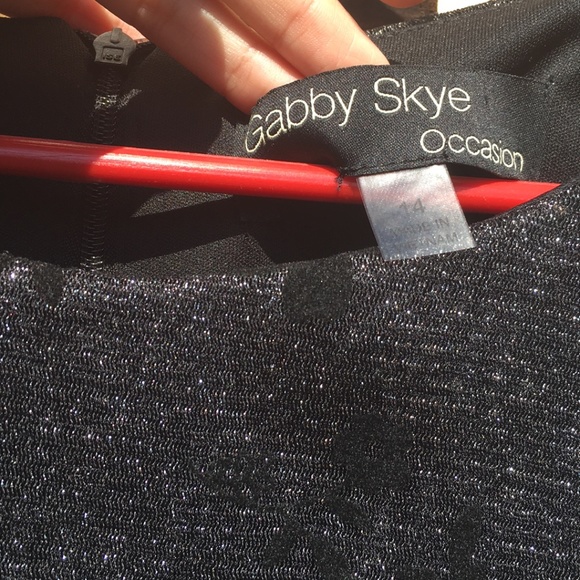 Gabby Skye Black Sparkly Fancy Party Dress Size 14 - Picture 3 of 10